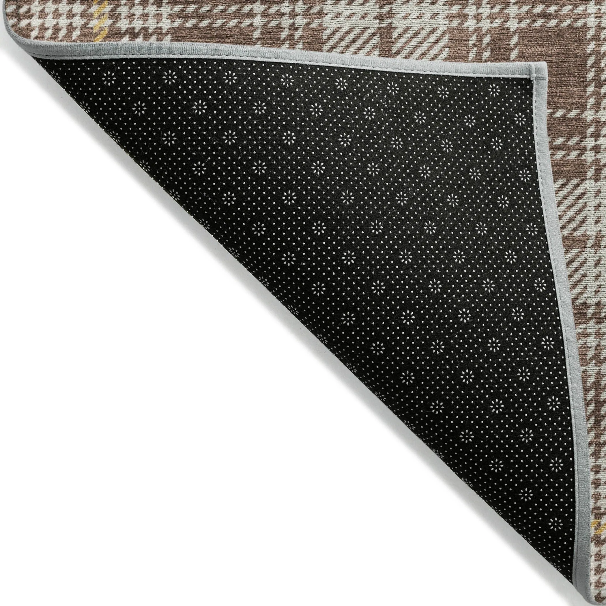 Machine Washable Indoor/ Outdoor Plaid Chantille Rug