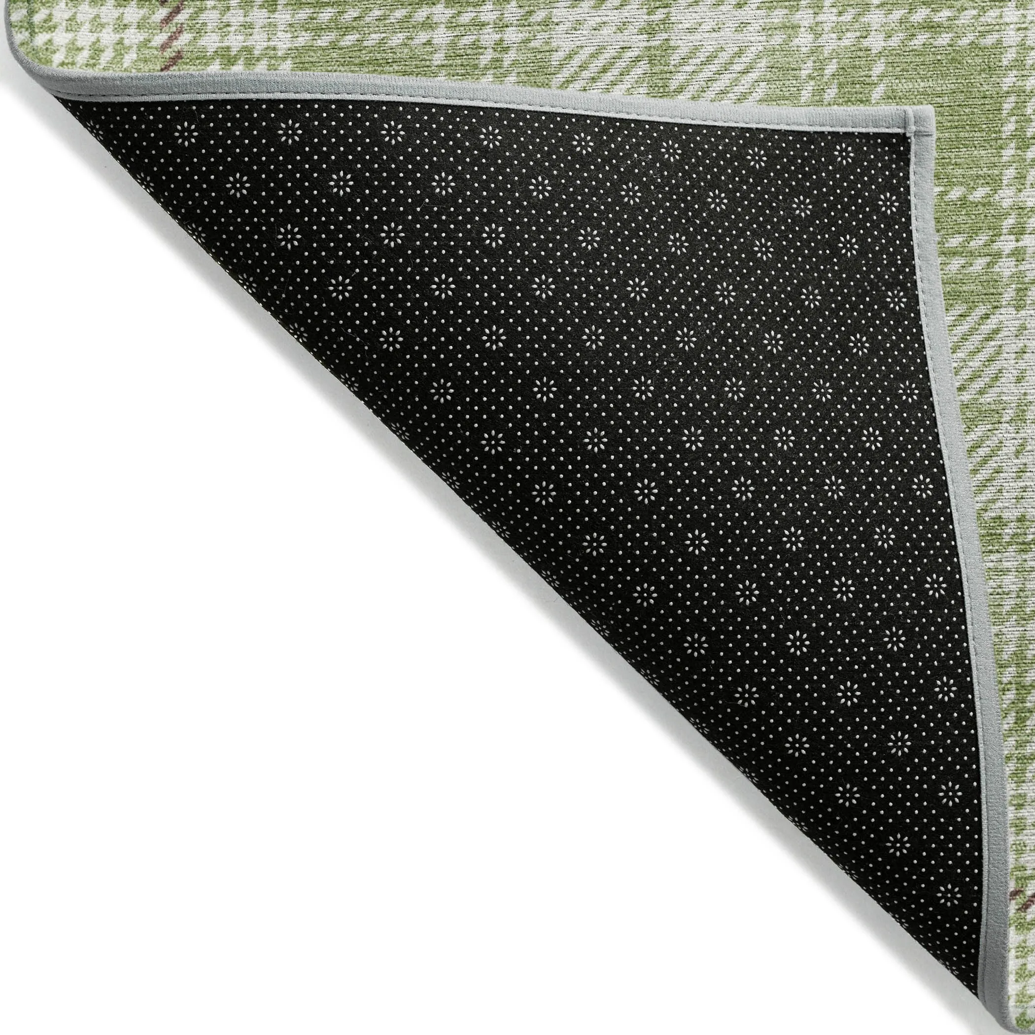 Machine Washable Indoor/ Outdoor Plaid Chantille Rug