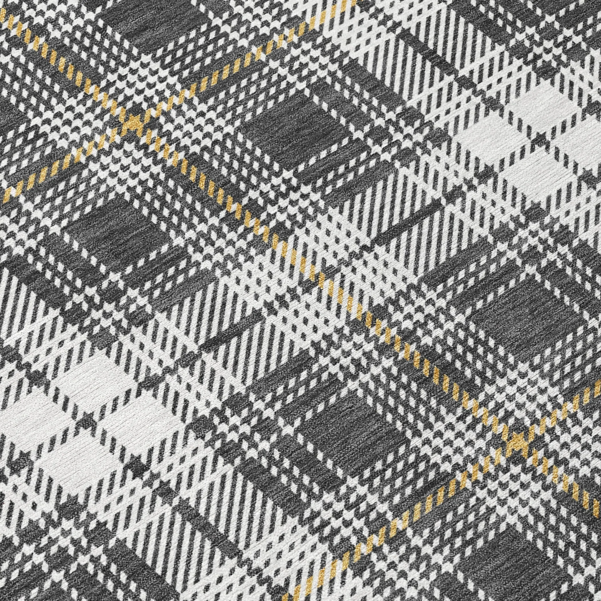 Machine Washable Indoor/ Outdoor Plaid Chantille Rug