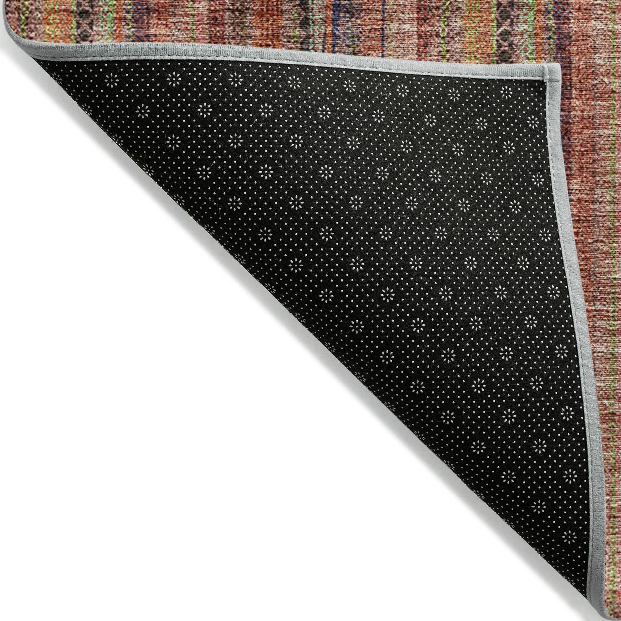 Machine Washable Indoor/ Outdoor Stripe Chantille Rug