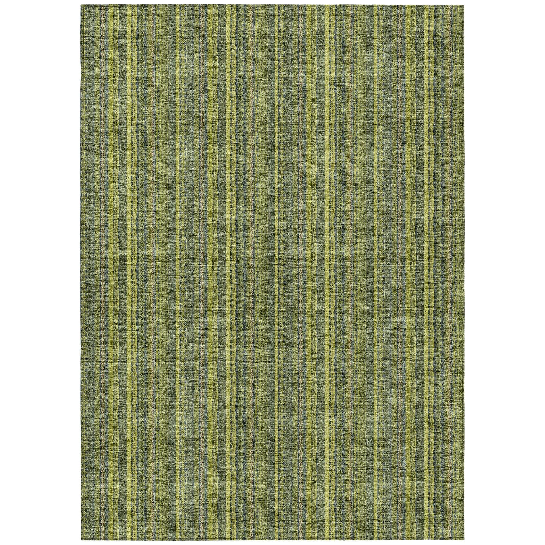 Machine Washable Indoor/ Outdoor Stripe Chantille Rug