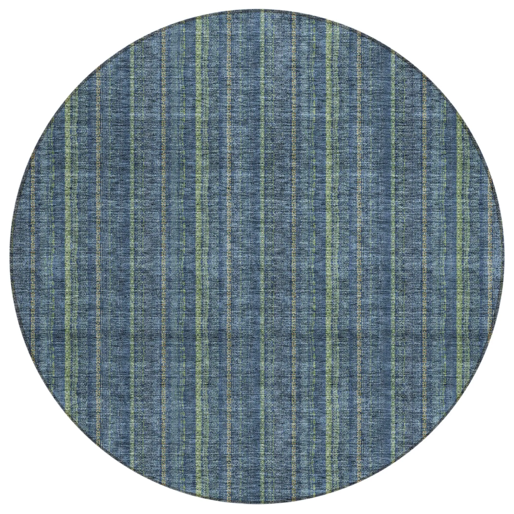 Machine Washable Indoor/ Outdoor Stripe Chantille Rug