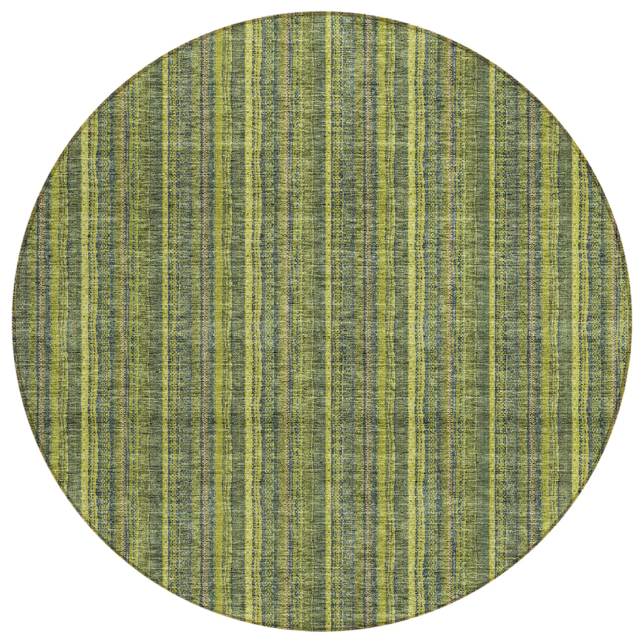 Machine Washable Indoor/ Outdoor Stripe Chantille Rug
