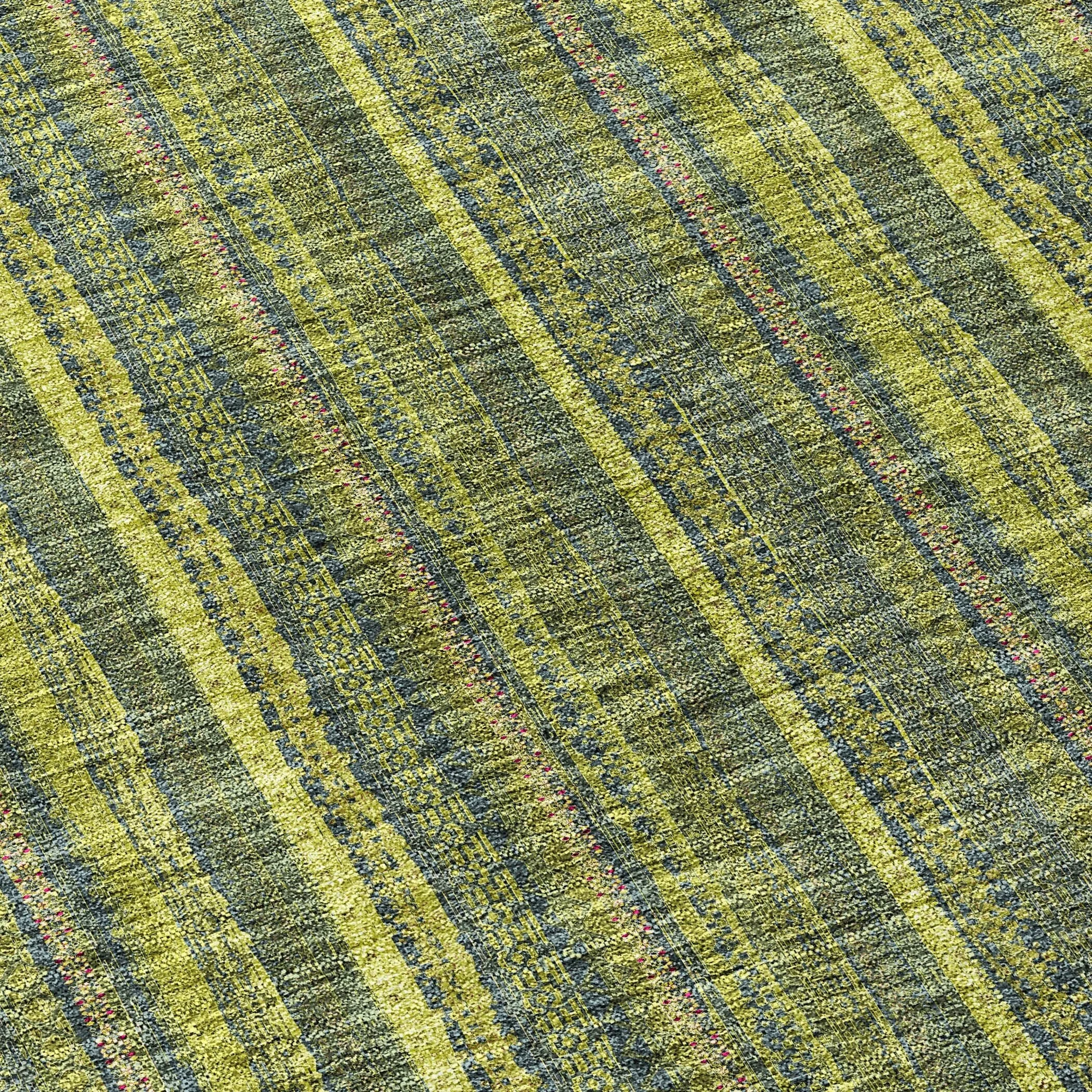 Machine Washable Indoor/ Outdoor Stripe Chantille Rug