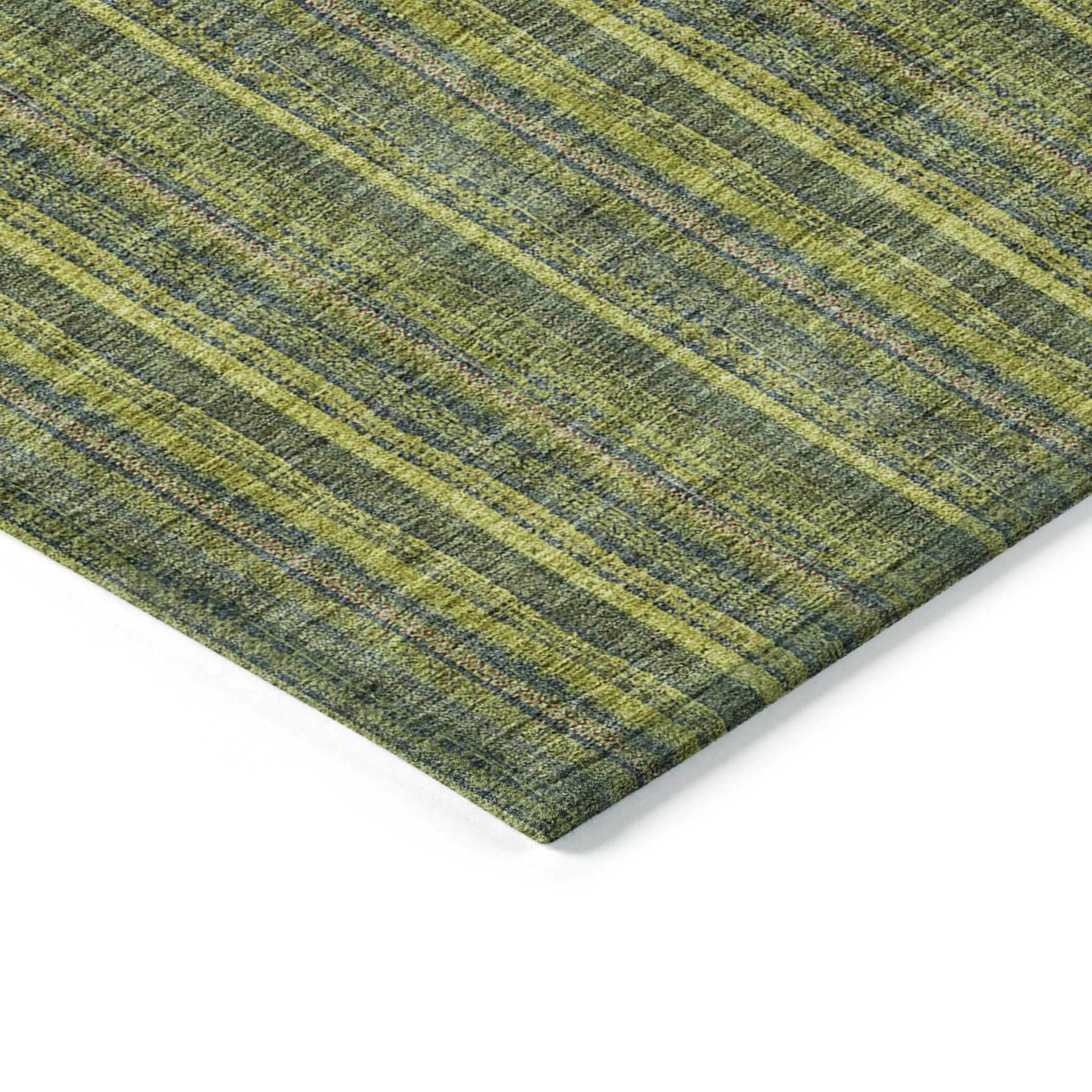 Machine Washable Indoor/ Outdoor Stripe Chantille Rug