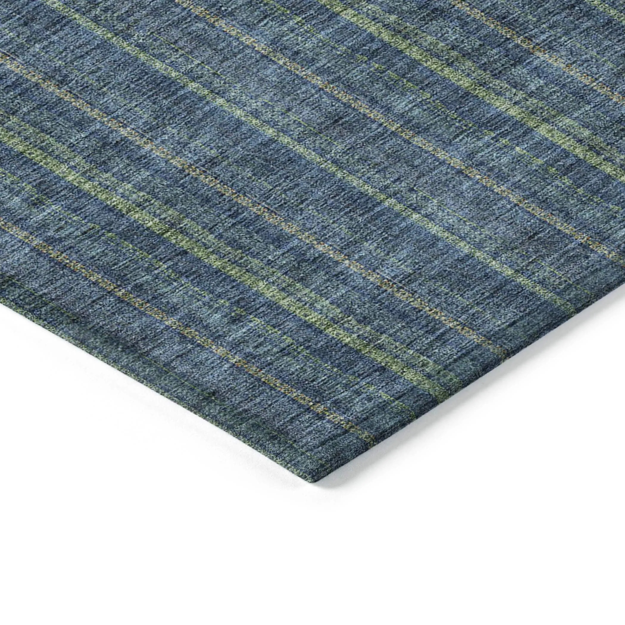 Machine Washable Indoor/ Outdoor Stripe Chantille Rug