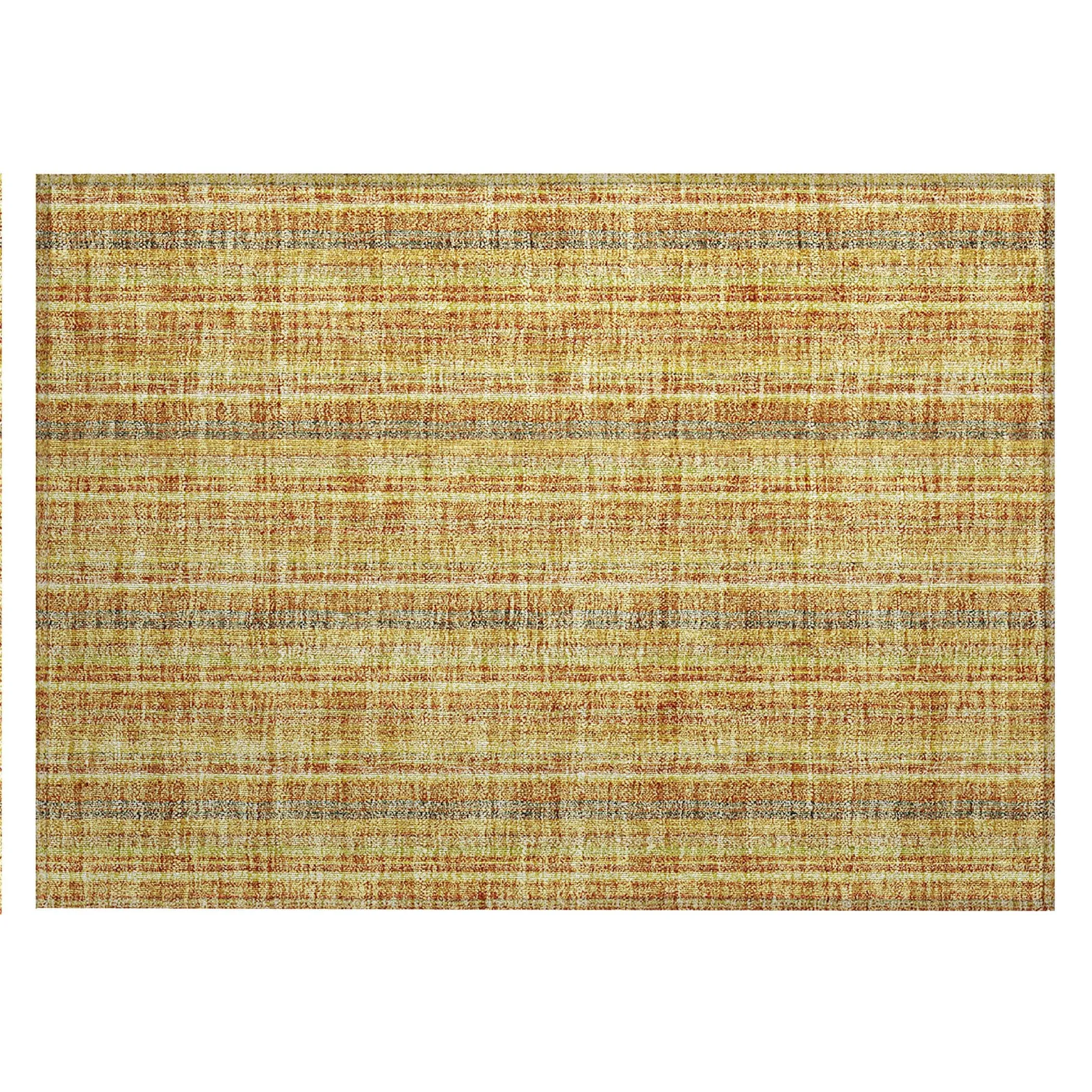 Machine Washable Indoor/ Outdoor Stripe Chantille Rug