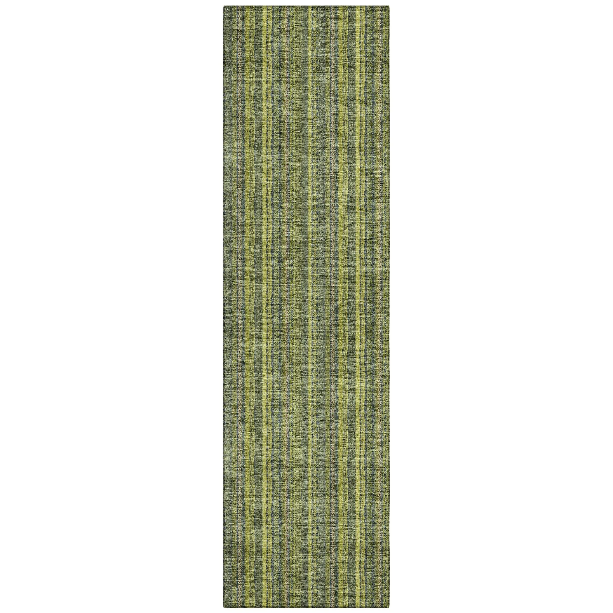 Machine Washable Indoor/ Outdoor Stripe Chantille Rug