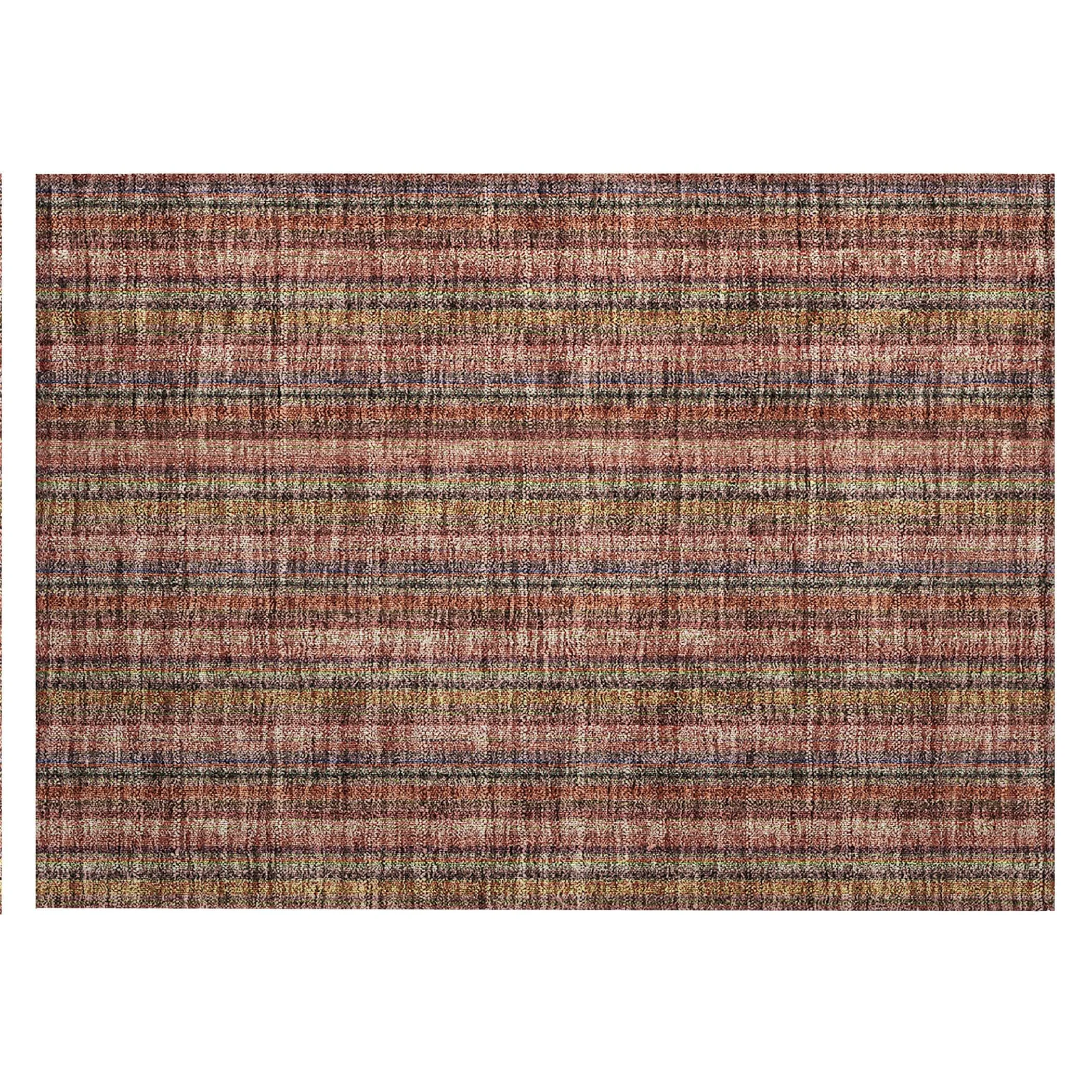 Machine Washable Indoor/ Outdoor Stripe Chantille Rug
