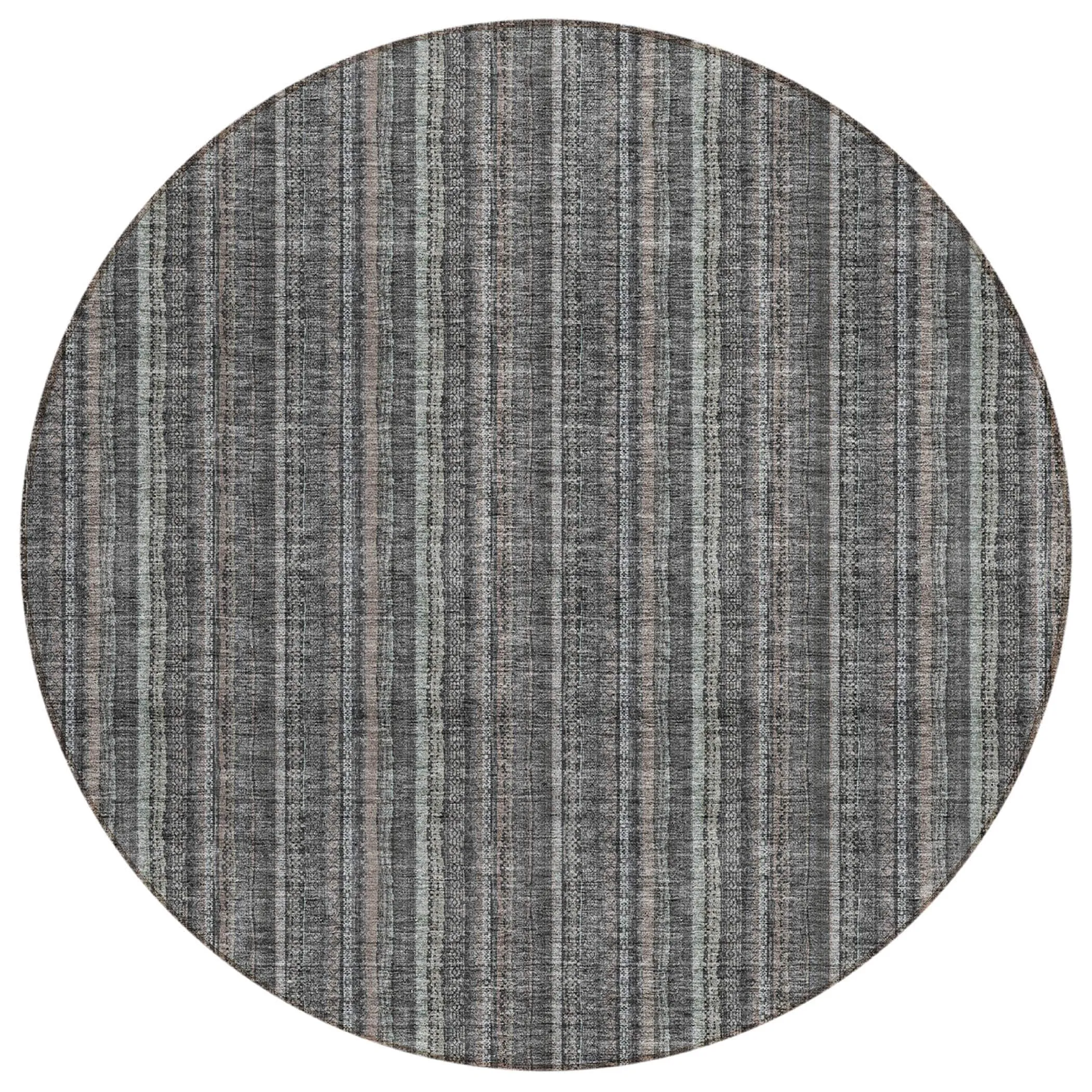 Machine Washable Indoor/ Outdoor Stripe Chantille Rug