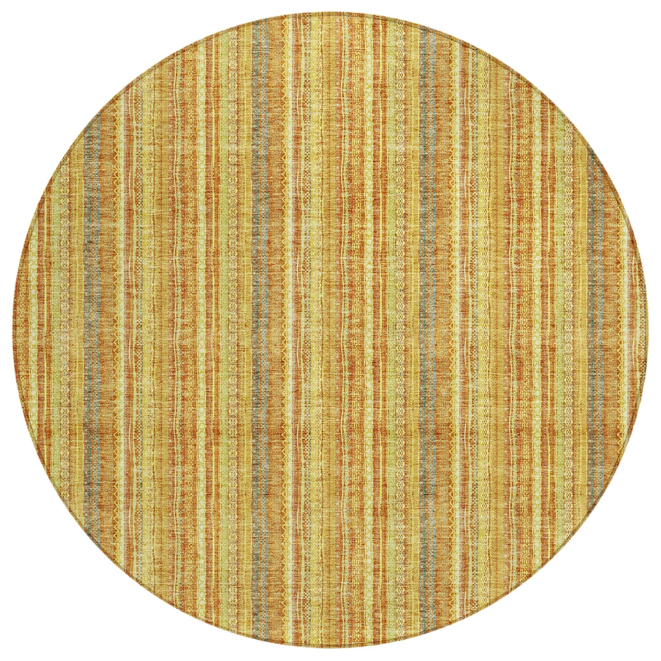 Machine Washable Indoor/ Outdoor Stripe Chantille Rug