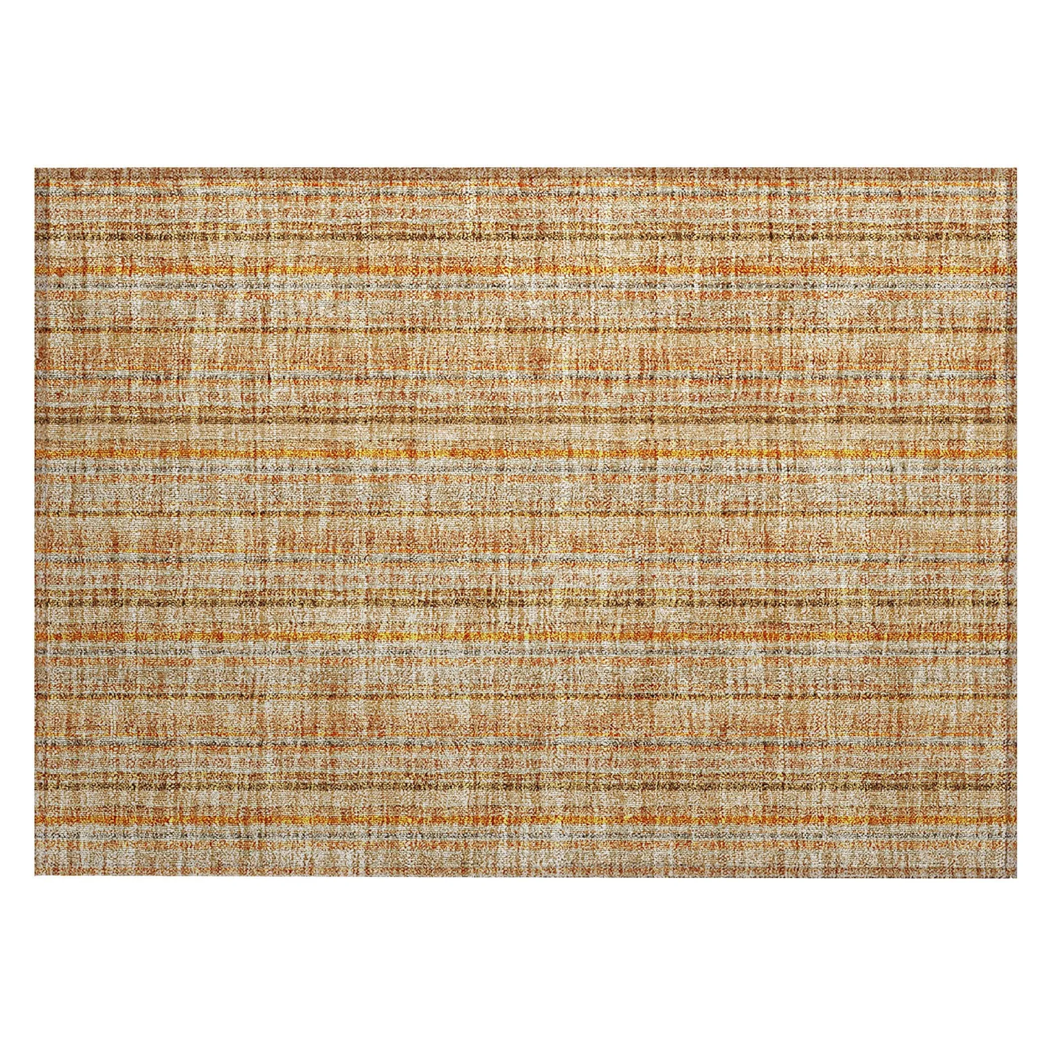Machine Washable Indoor/ Outdoor Stripe Chantille Rug