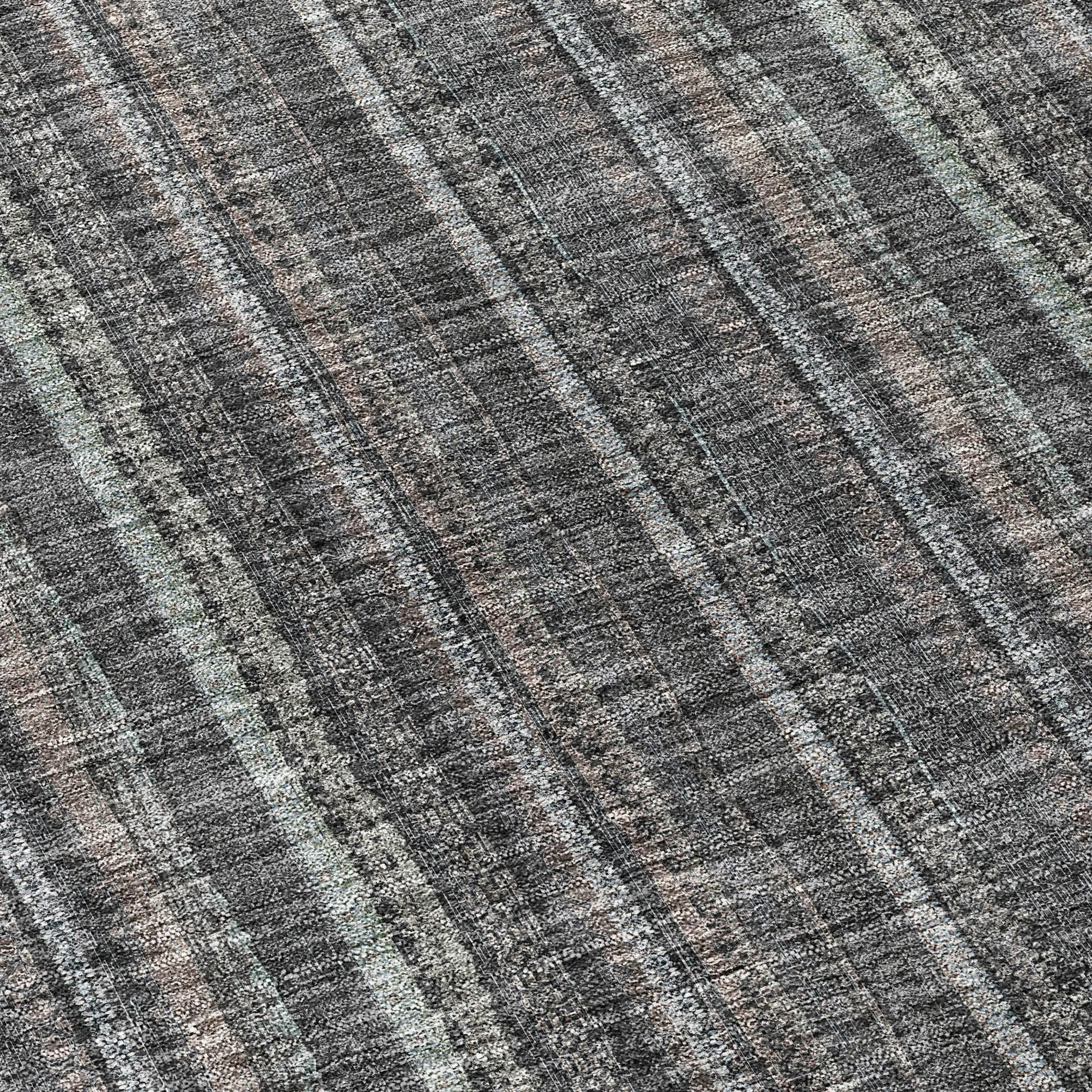 Machine Washable Indoor/ Outdoor Stripe Chantille Rug