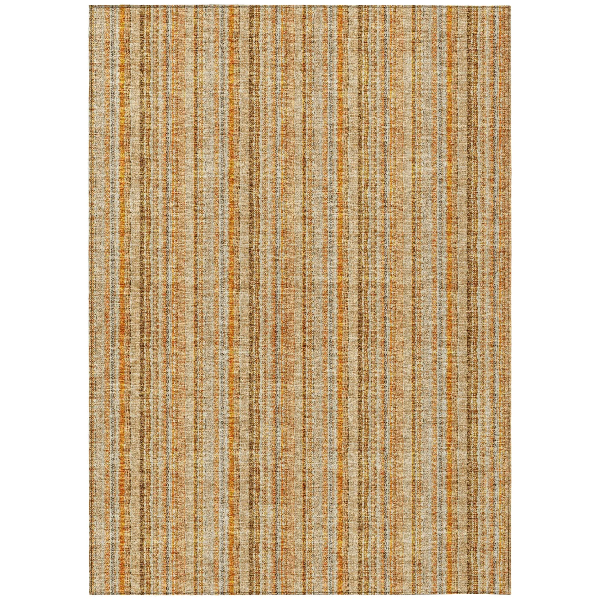 Machine Washable Indoor/ Outdoor Stripe Chantille Rug