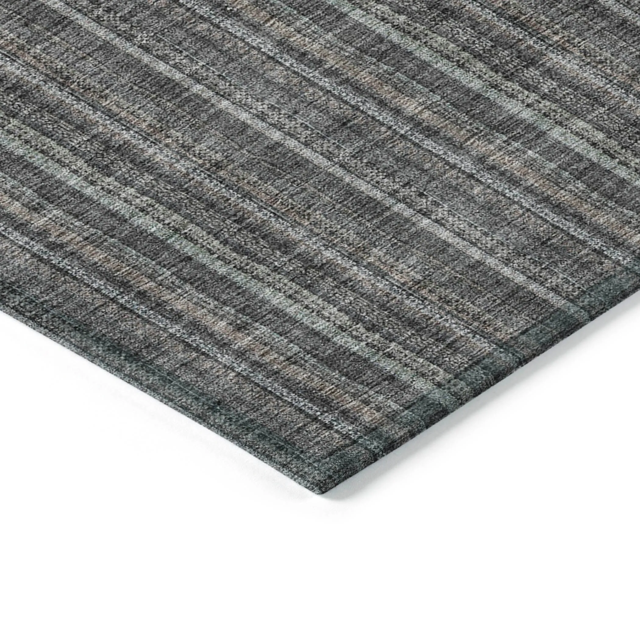 Machine Washable Indoor/ Outdoor Stripe Chantille Rug