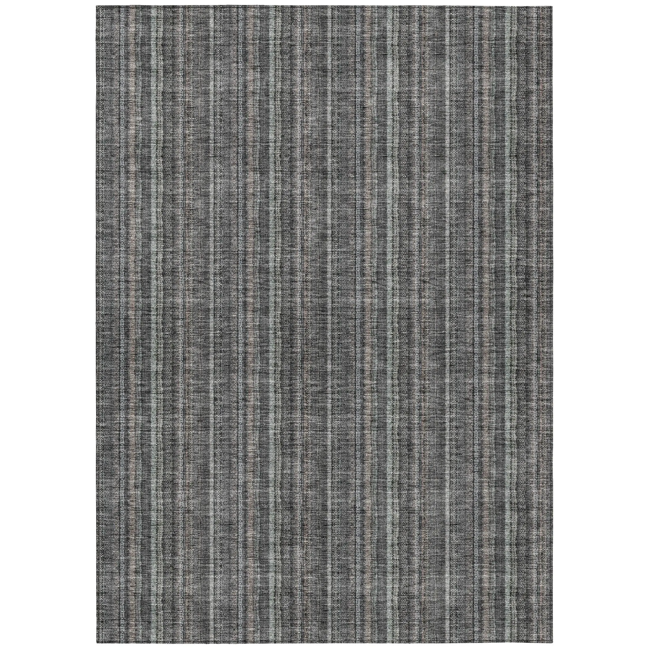 Machine Washable Indoor/ Outdoor Stripe Chantille Rug