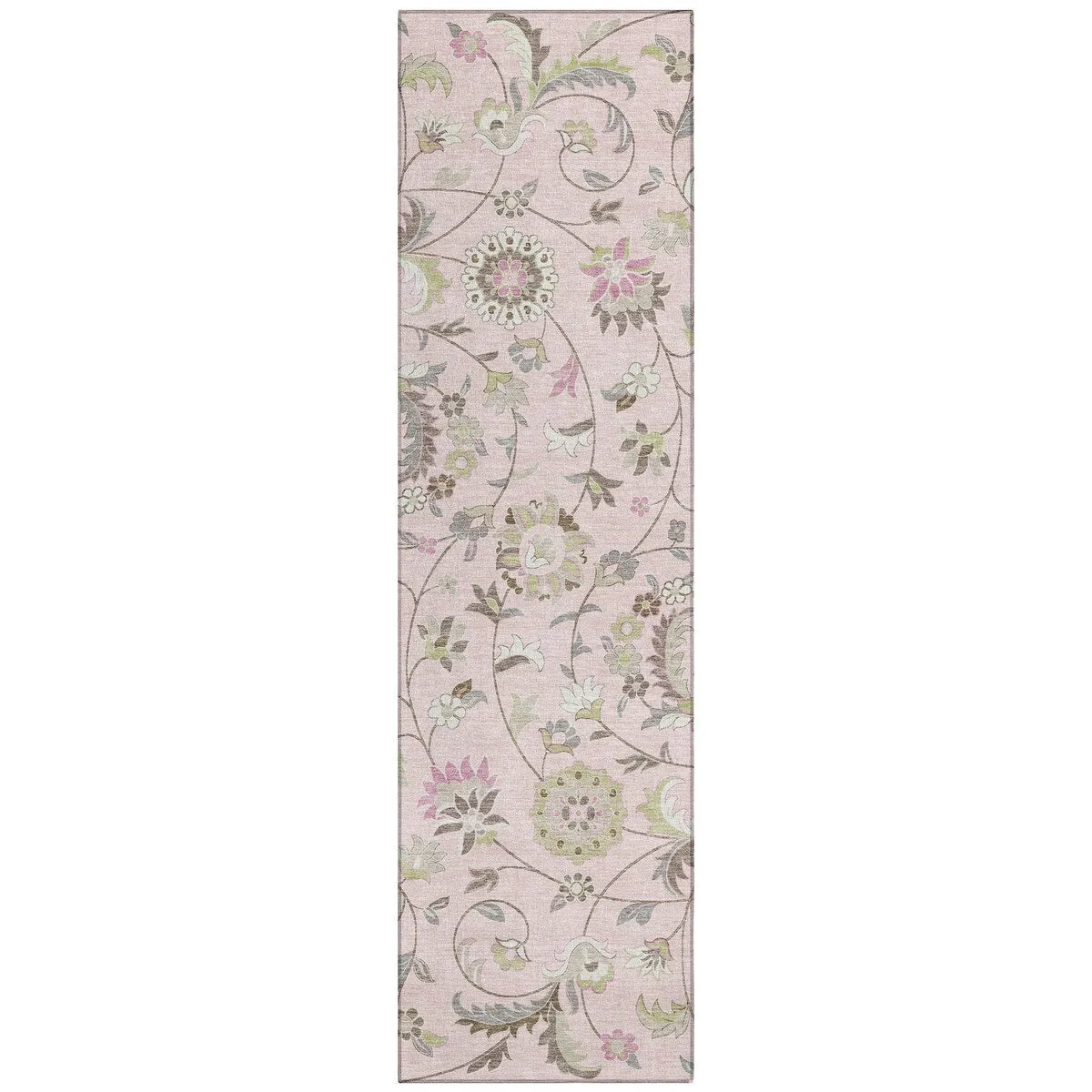 Machine Washable Indoor/ Outdoor Traditional Chantille Rug