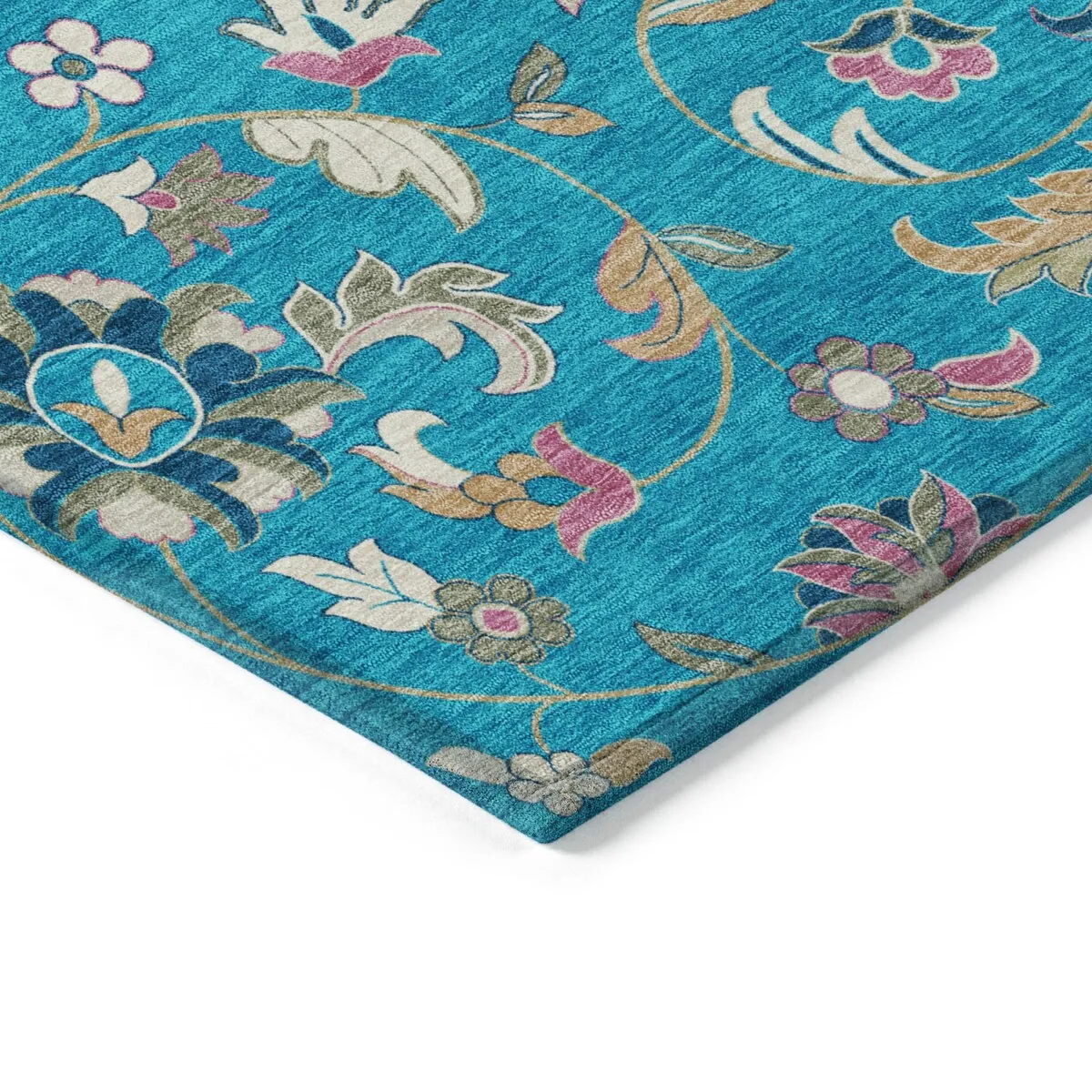 Machine Washable Indoor/ Outdoor Traditional Chantille Rug