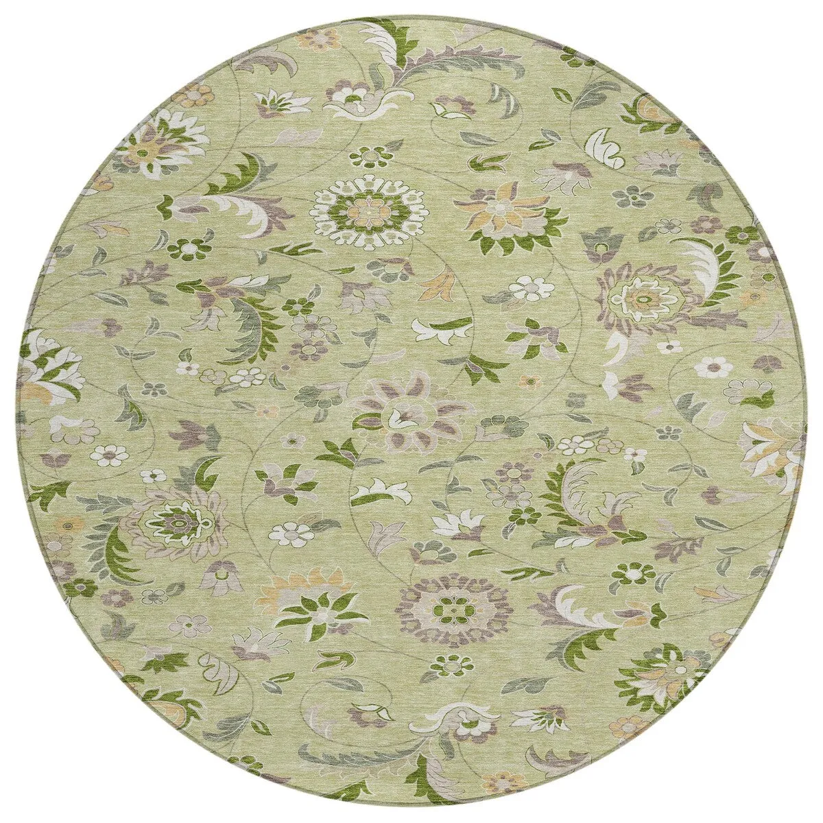 Machine Washable Indoor/ Outdoor Traditional Chantille Rug