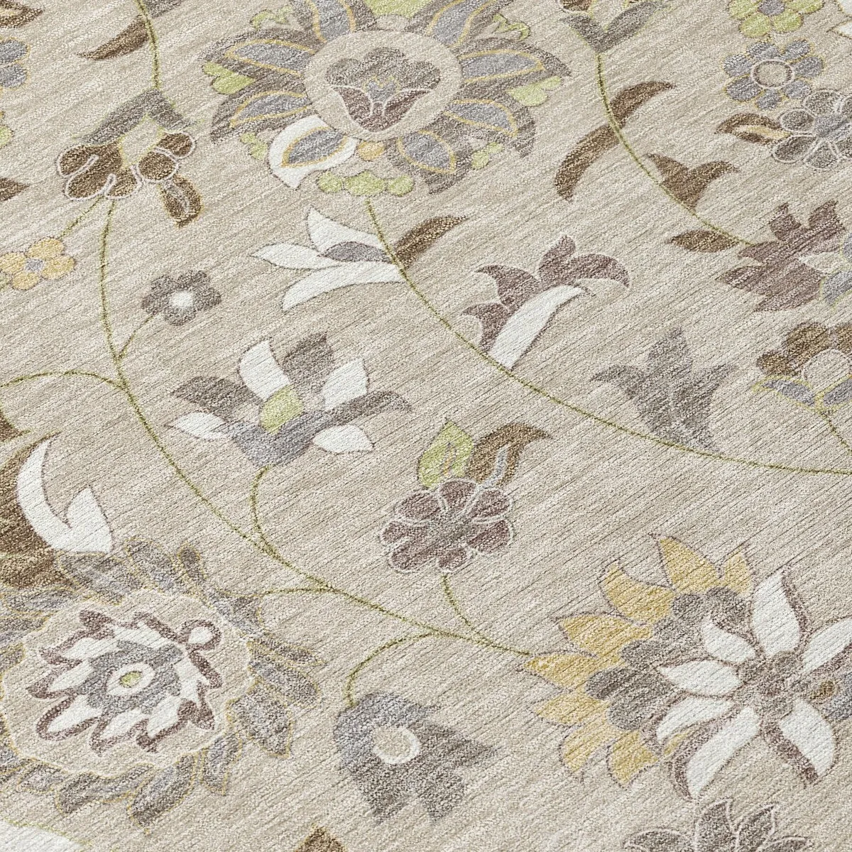 Machine Washable Indoor/ Outdoor Traditional Chantille Rug
