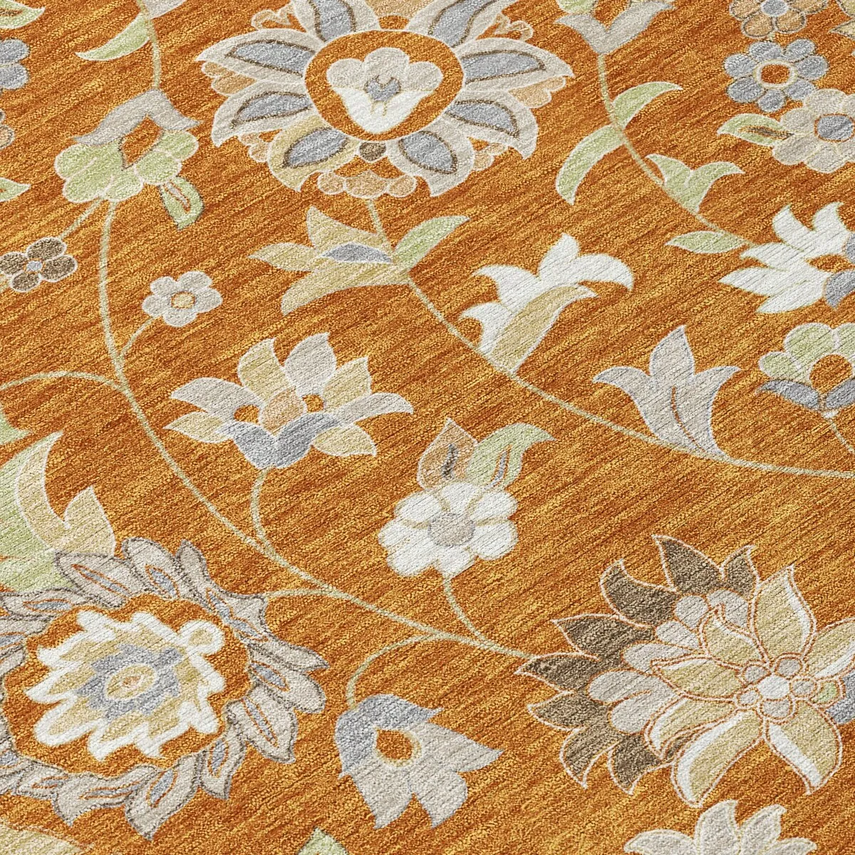 Machine Washable Indoor/ Outdoor Traditional Chantille Rug