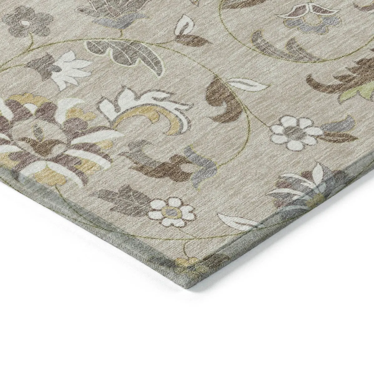 Machine Washable Indoor/ Outdoor Traditional Chantille Rug