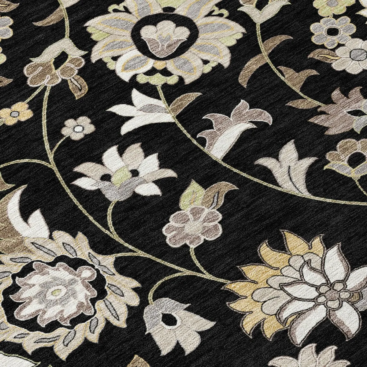 Machine Washable Indoor/ Outdoor Traditional Chantille Rug