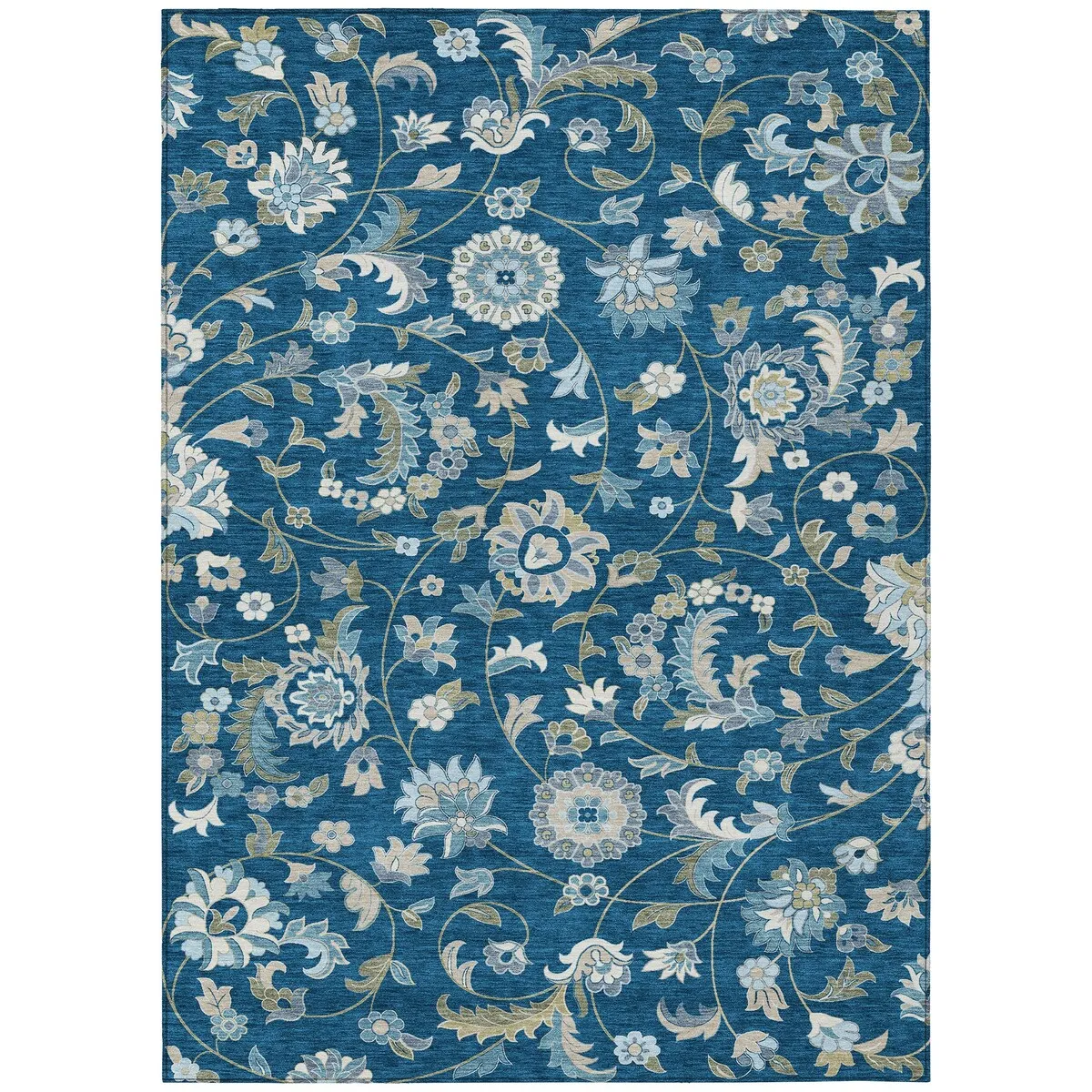 Machine Washable Indoor/ Outdoor Traditional Chantille Rug