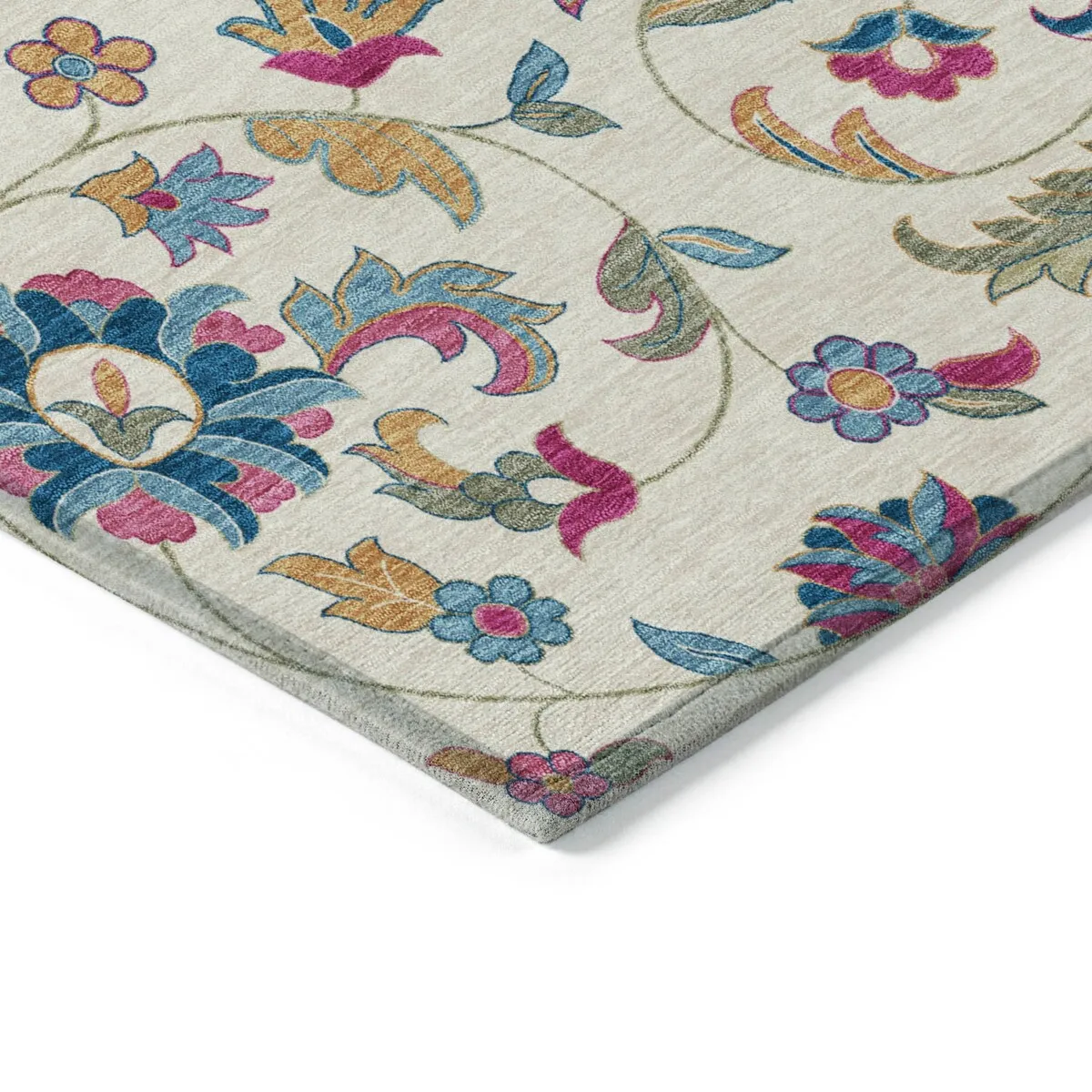 Machine Washable Indoor/ Outdoor Traditional Chantille Rug
