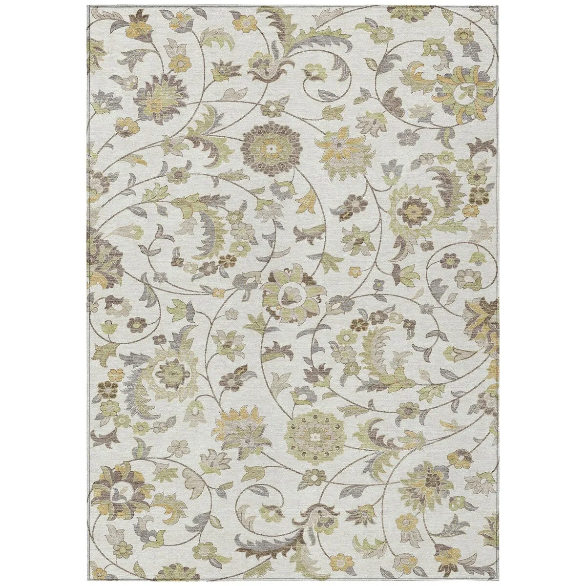 Machine Washable Indoor/ Outdoor Traditional Chantille Rug