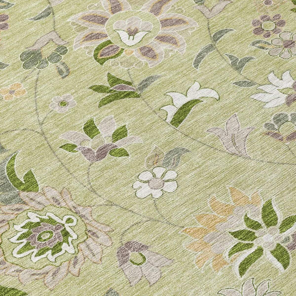 Machine Washable Indoor/ Outdoor Traditional Chantille Rug