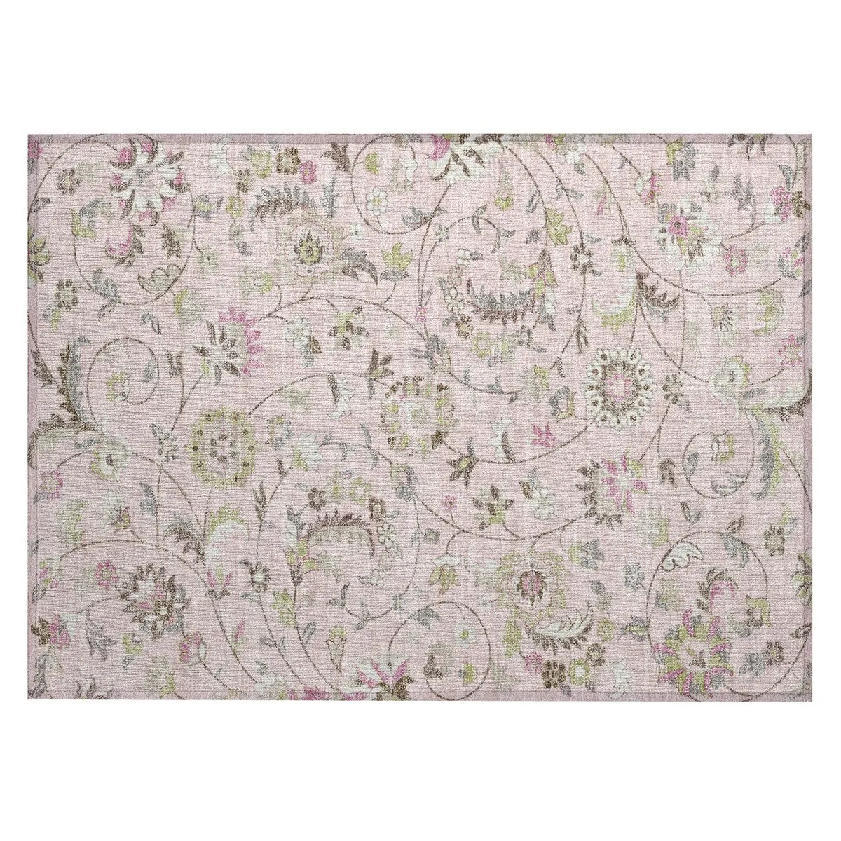 Machine Washable Indoor/ Outdoor Traditional Chantille Rug