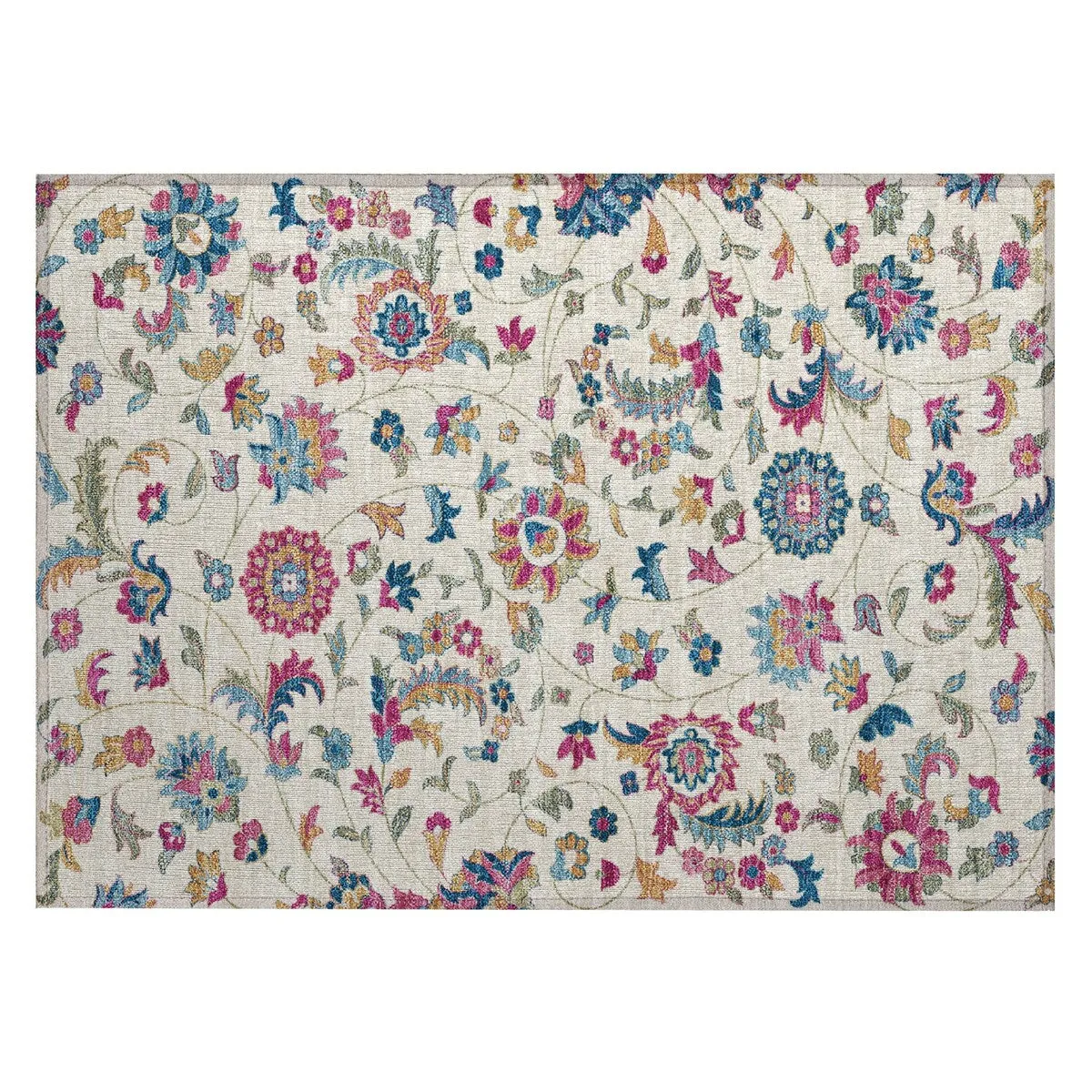 Machine Washable Indoor/ Outdoor Traditional Chantille Rug