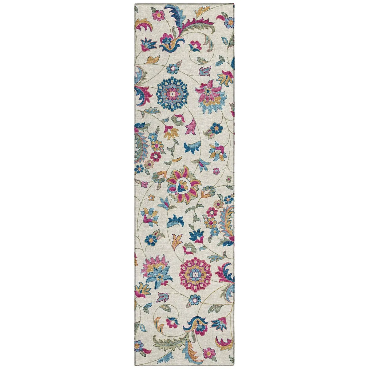 Machine Washable Indoor/ Outdoor Traditional Chantille Rug