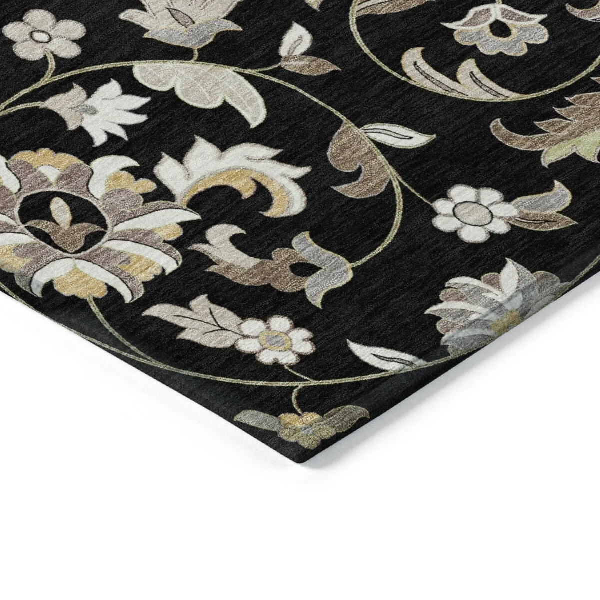 Machine Washable Indoor/ Outdoor Traditional Chantille Rug