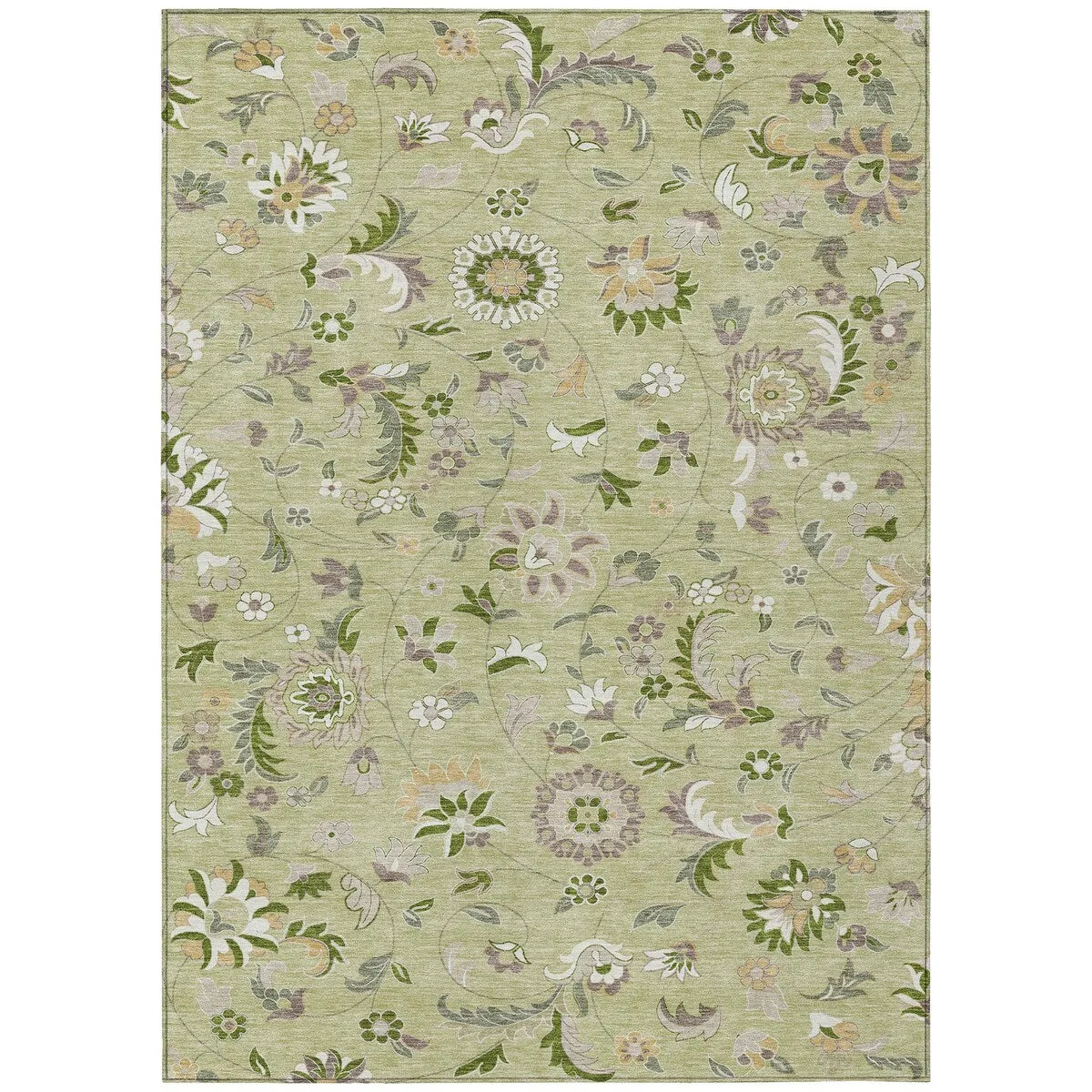 Machine Washable Indoor/ Outdoor Traditional Chantille Rug