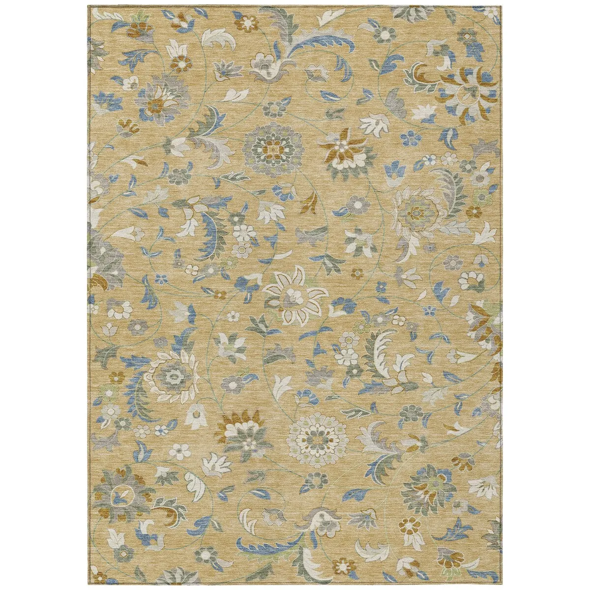 Machine Washable Indoor/ Outdoor Traditional Chantille Rug