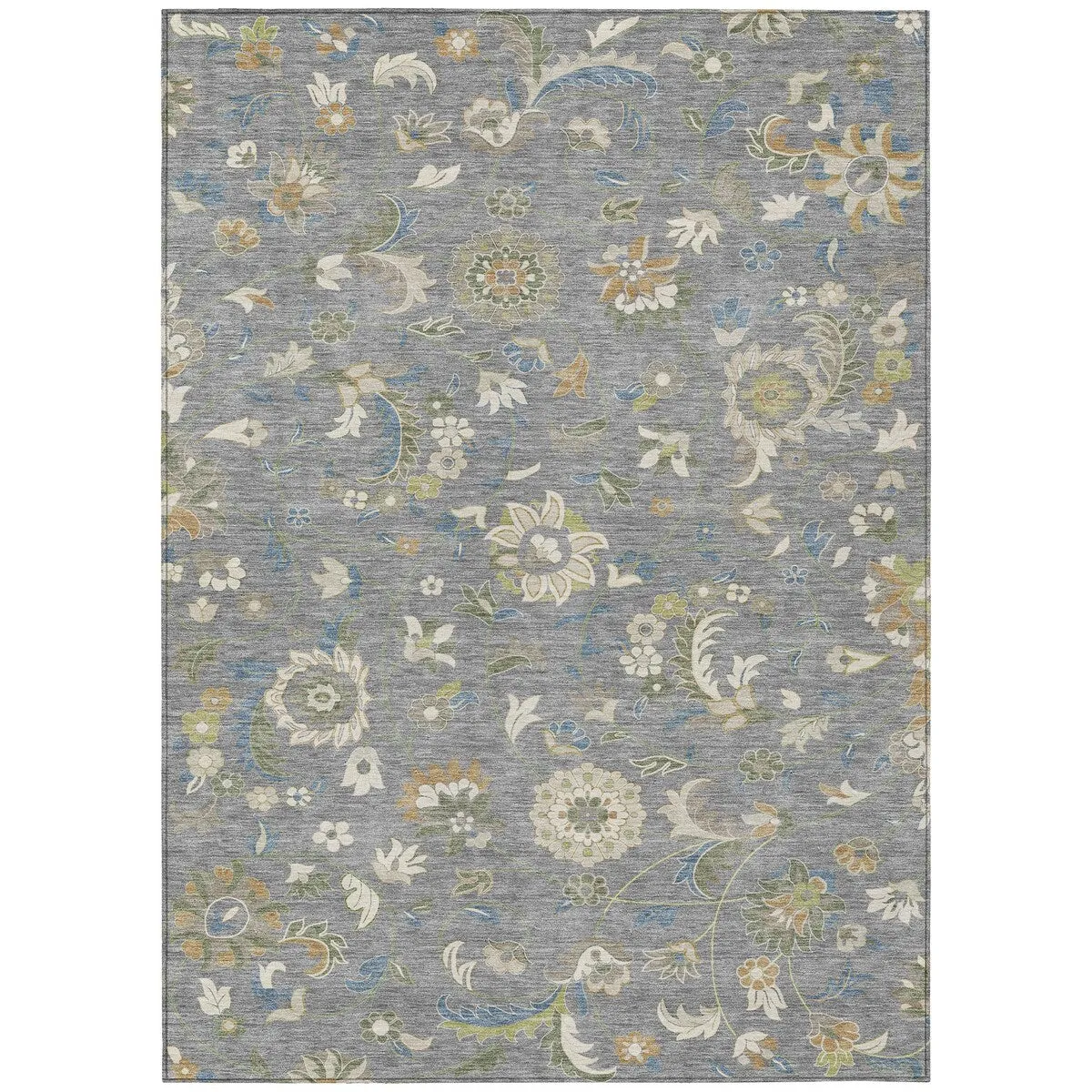 Machine Washable Indoor/ Outdoor Traditional Chantille Rug