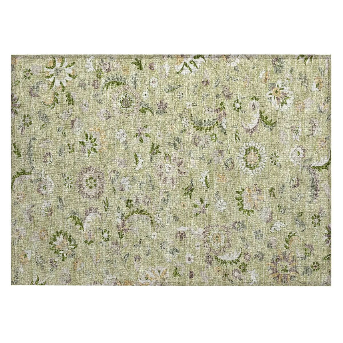 Machine Washable Indoor/ Outdoor Traditional Chantille Rug