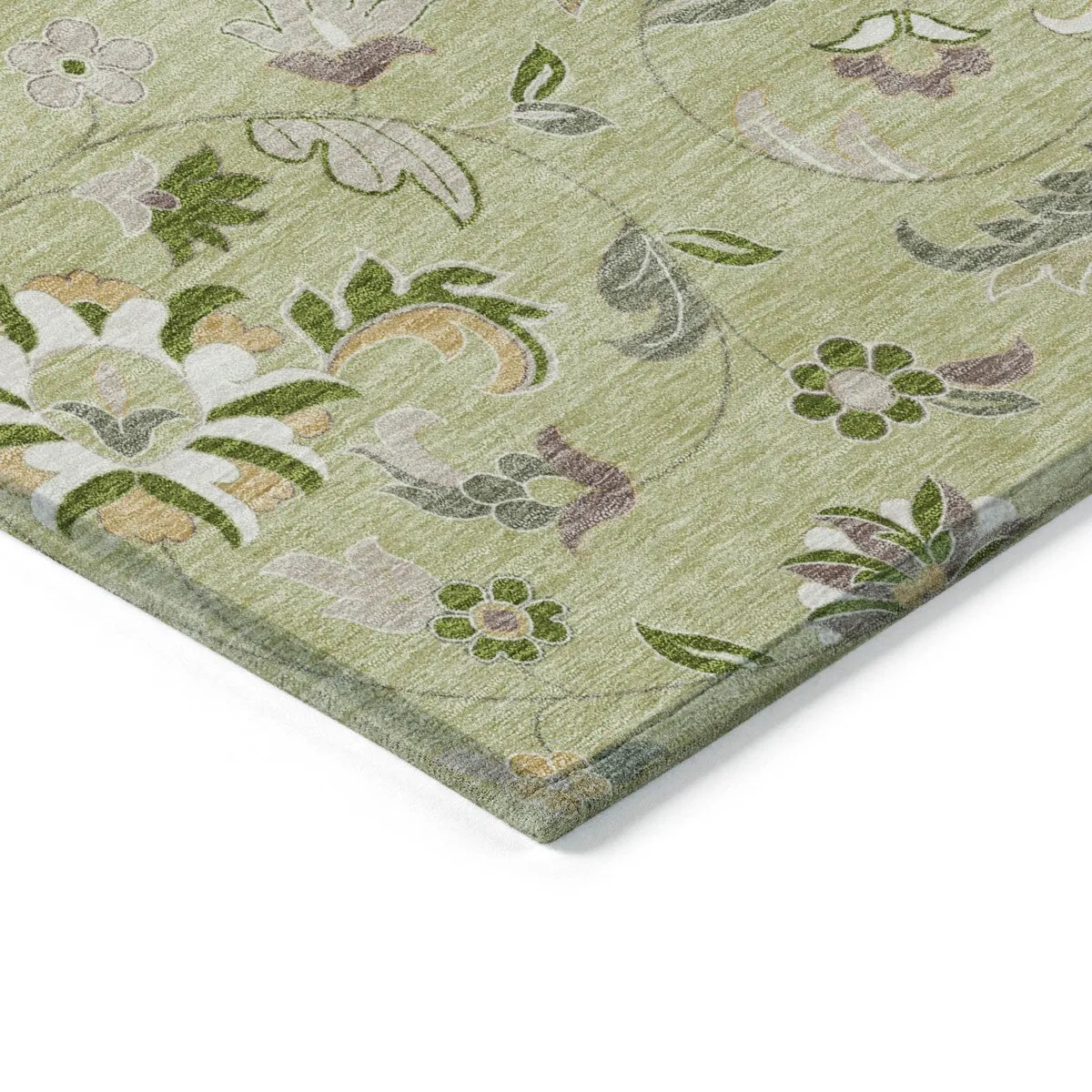 Machine Washable Indoor/ Outdoor Traditional Chantille Rug