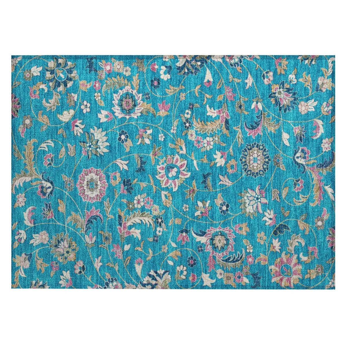 Machine Washable Indoor/ Outdoor Traditional Chantille Rug