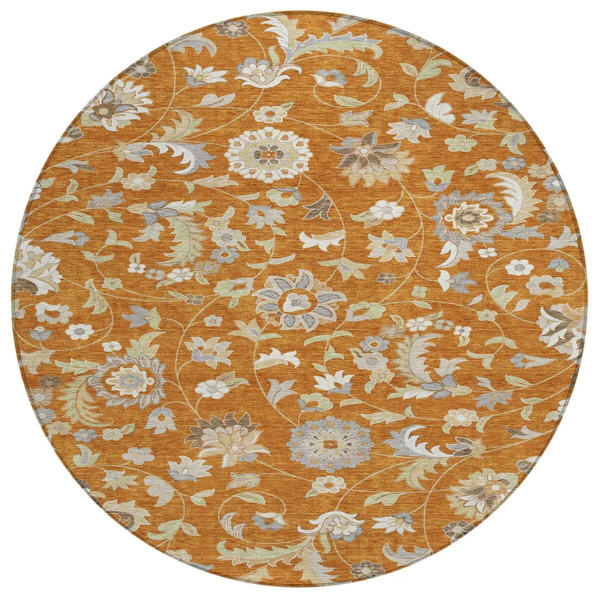 Machine Washable Indoor/ Outdoor Traditional Chantille Rug