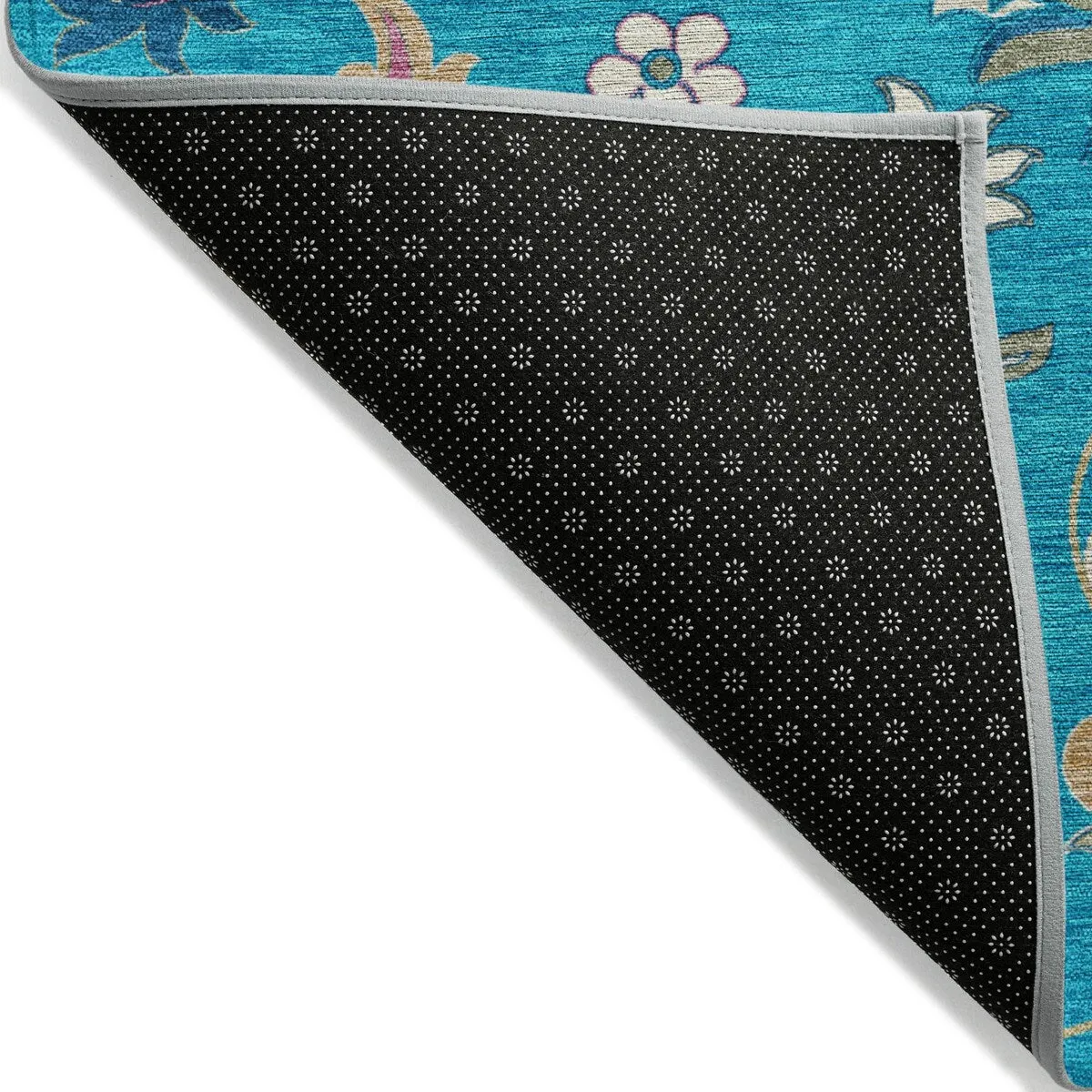 Machine Washable Indoor/ Outdoor Traditional Chantille Rug