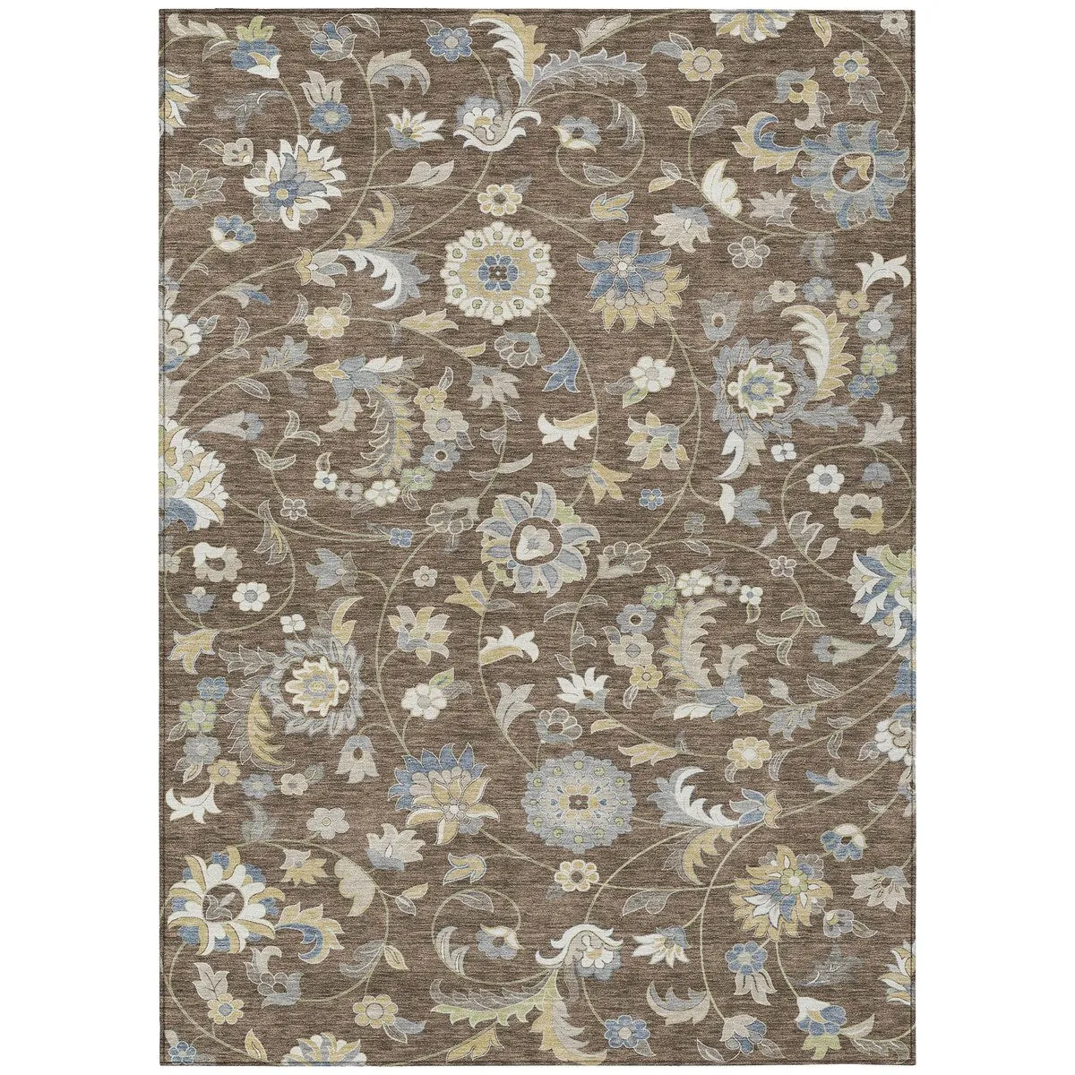 Machine Washable Indoor/ Outdoor Traditional Chantille Rug