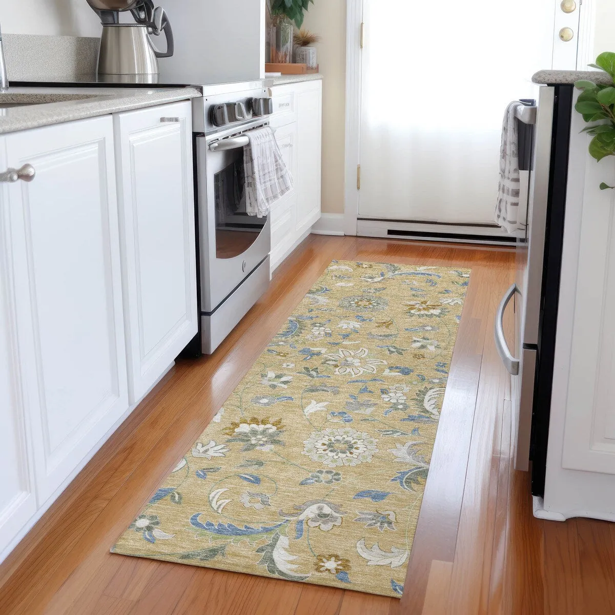 Machine Washable Indoor/ Outdoor Traditional Chantille Rug