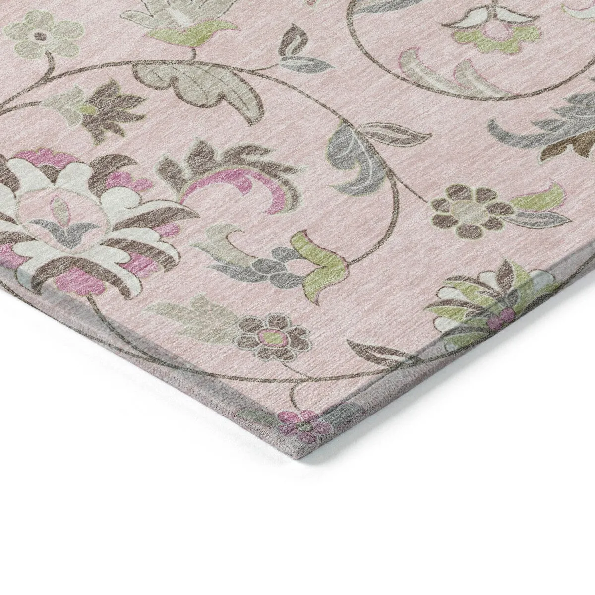 Machine Washable Indoor/ Outdoor Traditional Chantille Rug