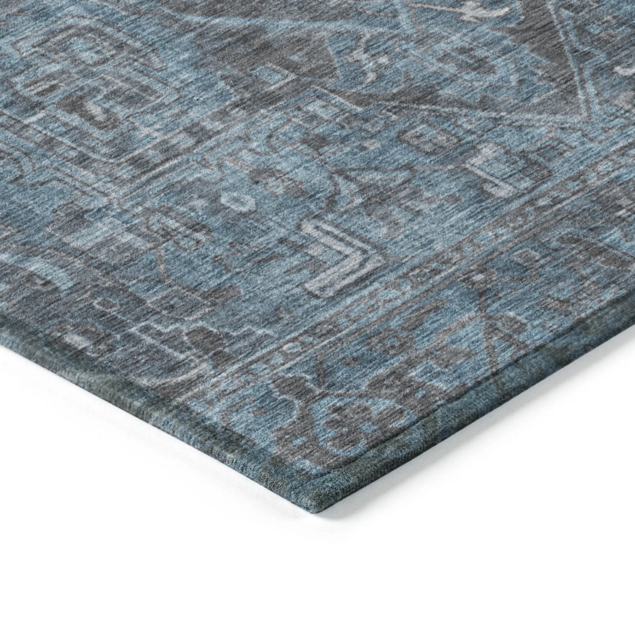 Machine Washable Indoor/ Outdoor Traditional Persian Chantille Rug