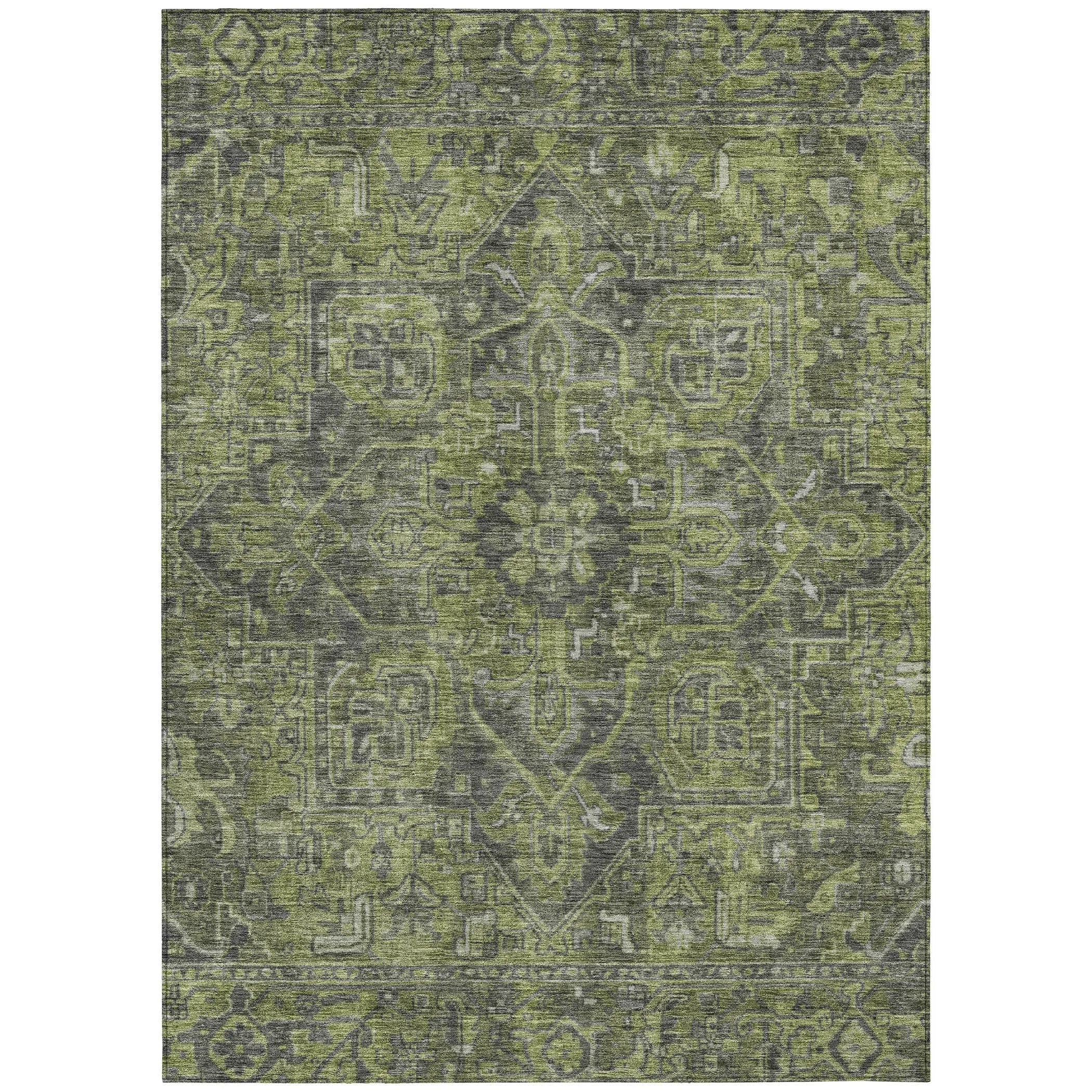 Machine Washable Indoor/ Outdoor Traditional Persian Chantille Rug
