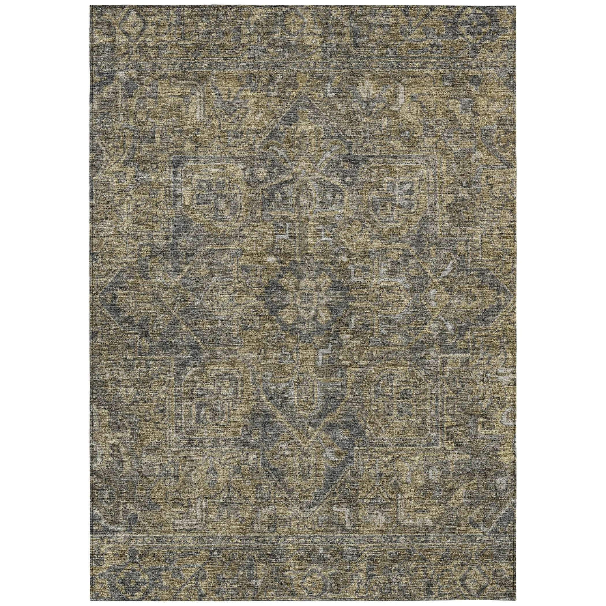 Machine Washable Indoor/ Outdoor Traditional Persian Chantille Rug