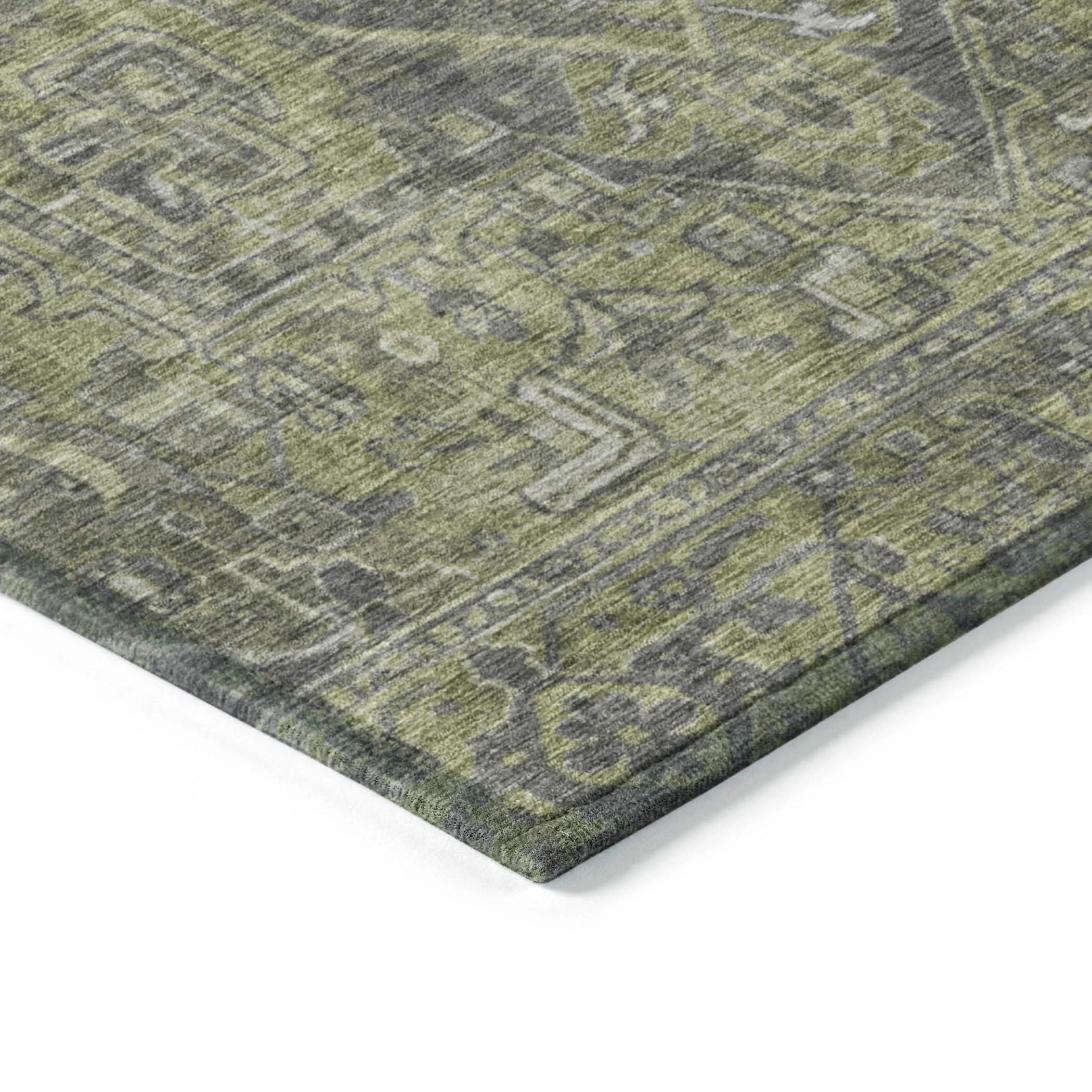 Machine Washable Indoor/ Outdoor Traditional Persian Chantille Rug